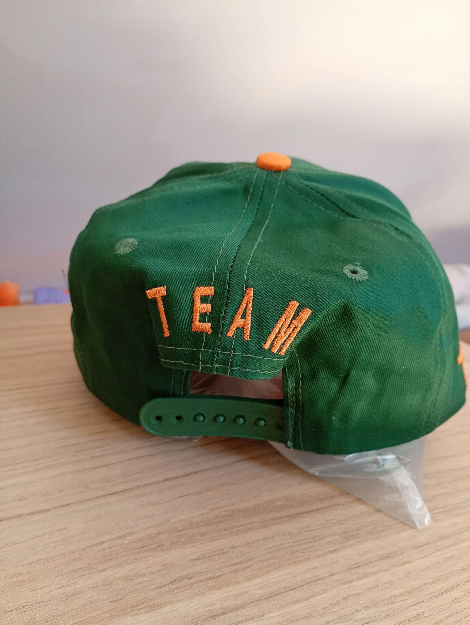 Casquette vintage années 90 snapback Miami verte et orange réglable  – photo 3